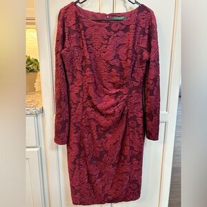 Lauren Ralph Lauren Size 10 Velvet Floral Dress Women’s Designer Cocktail Formal